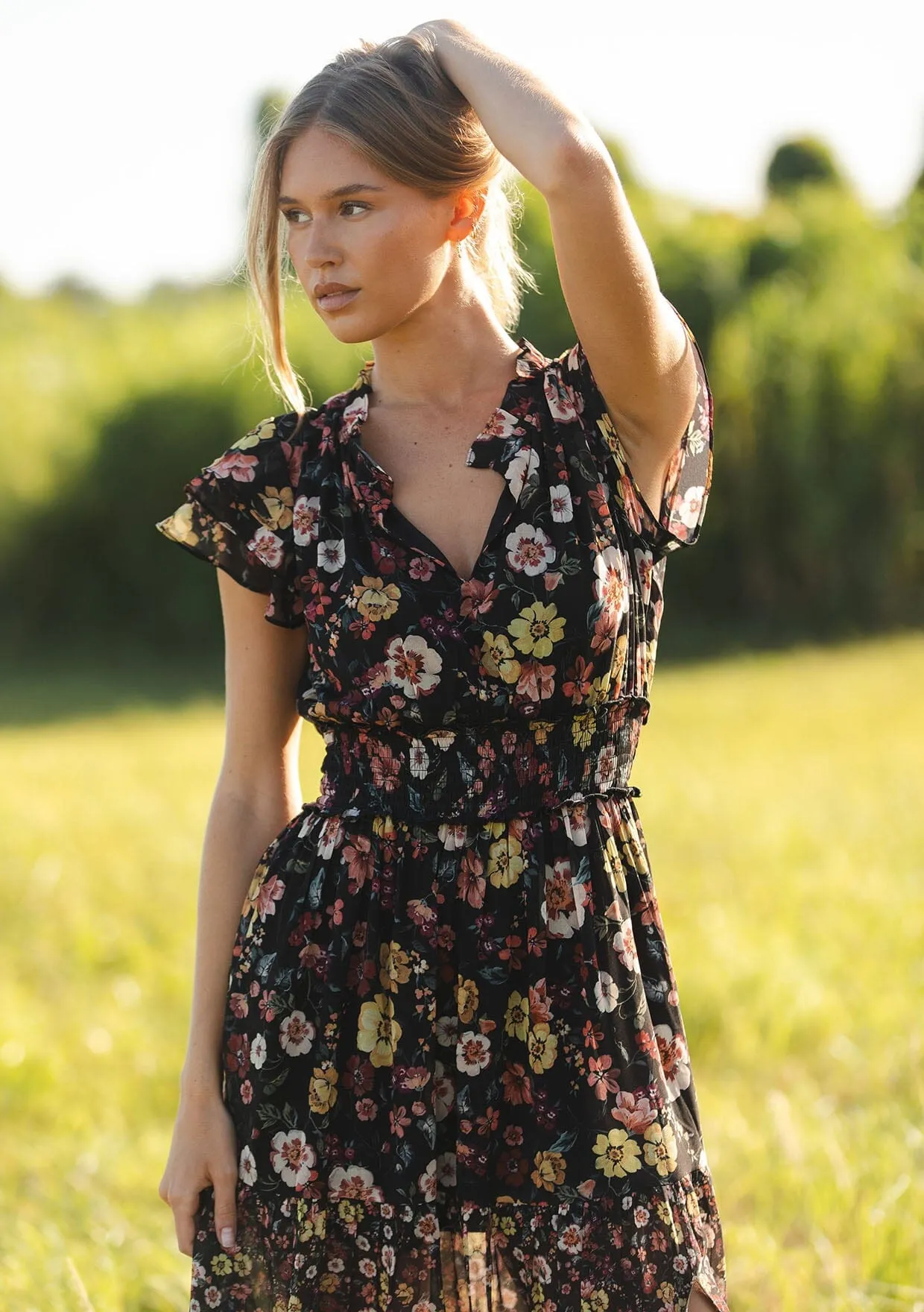Dusk Garden Maxi Dress sold by lovestitch product image thumbnail 2