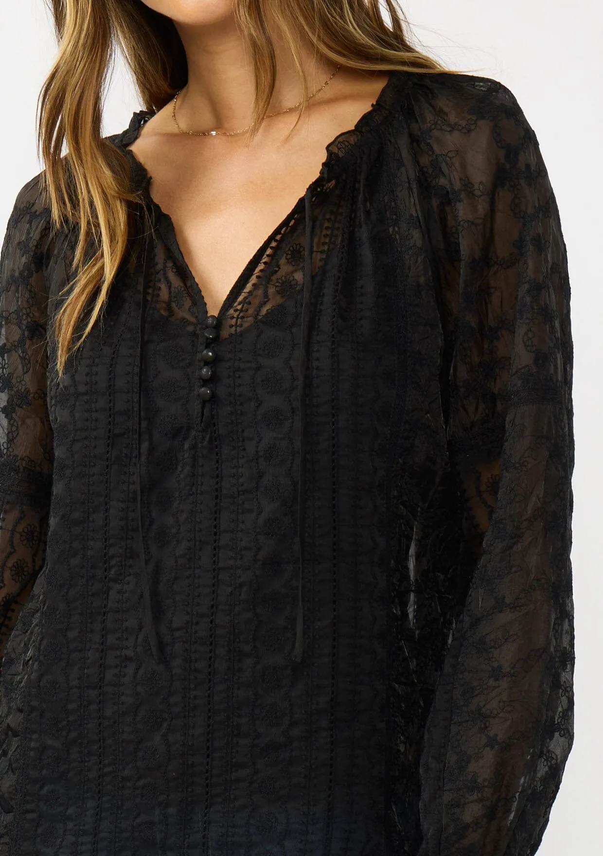 Moonlace Embroidered Blouse sold by lovestitch product image thumbnail 5