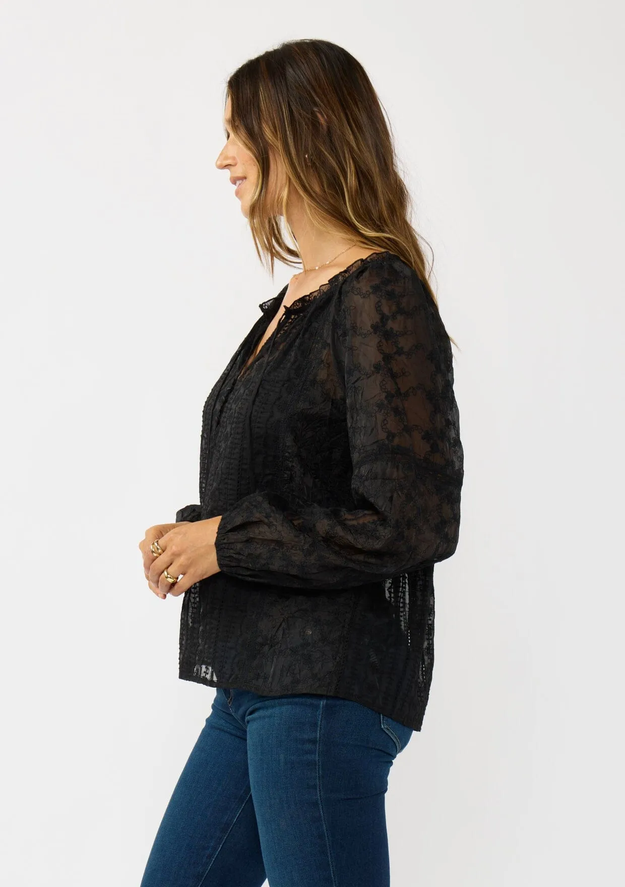 Moonlace Embroidered Blouse sold by lovestitch product image thumbnail 4