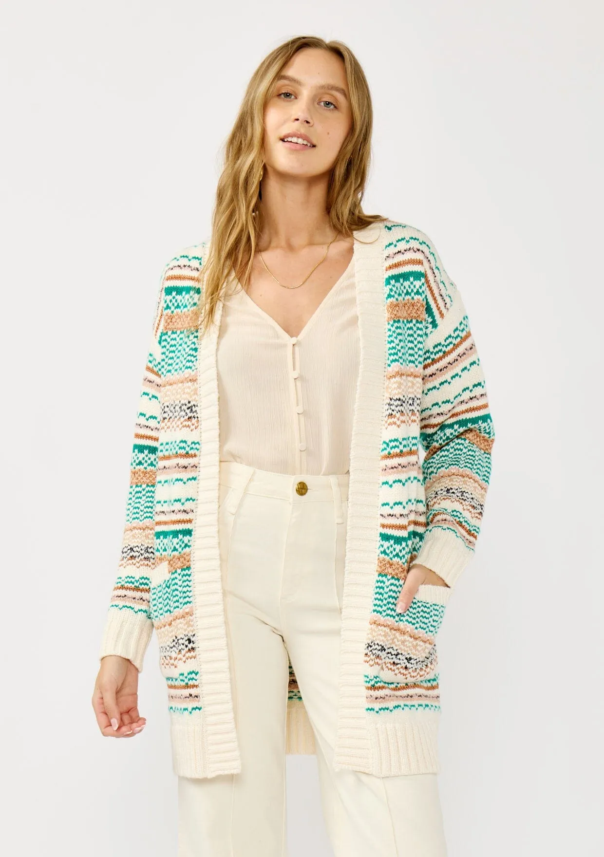 Erin Striped Knit Cardigan sold by lovestitch product image thumbnail 4