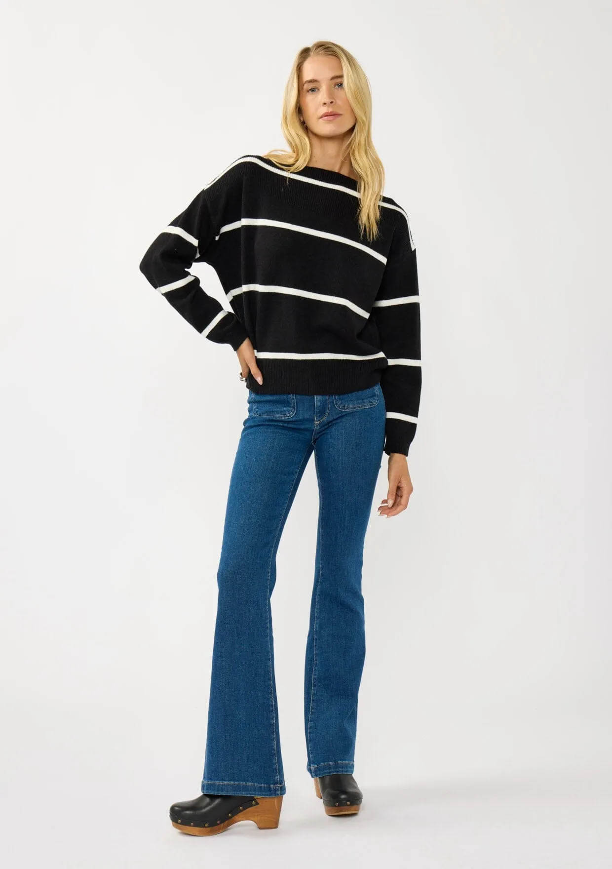Serena Stripe Boat Neck Pullover sold by lovestitch product image thumbnail 2