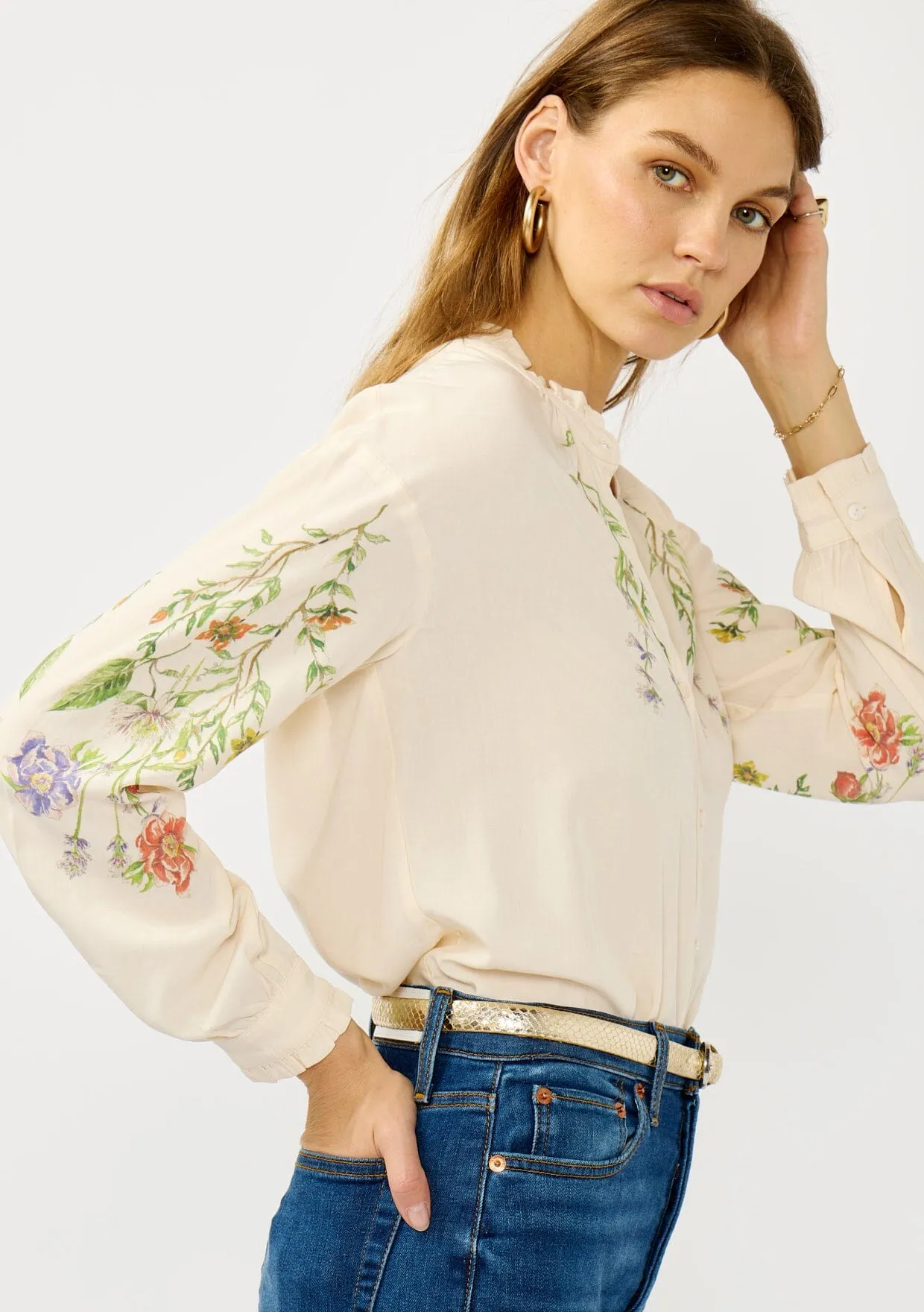 Livia Floral Blouse sold by lovestitch