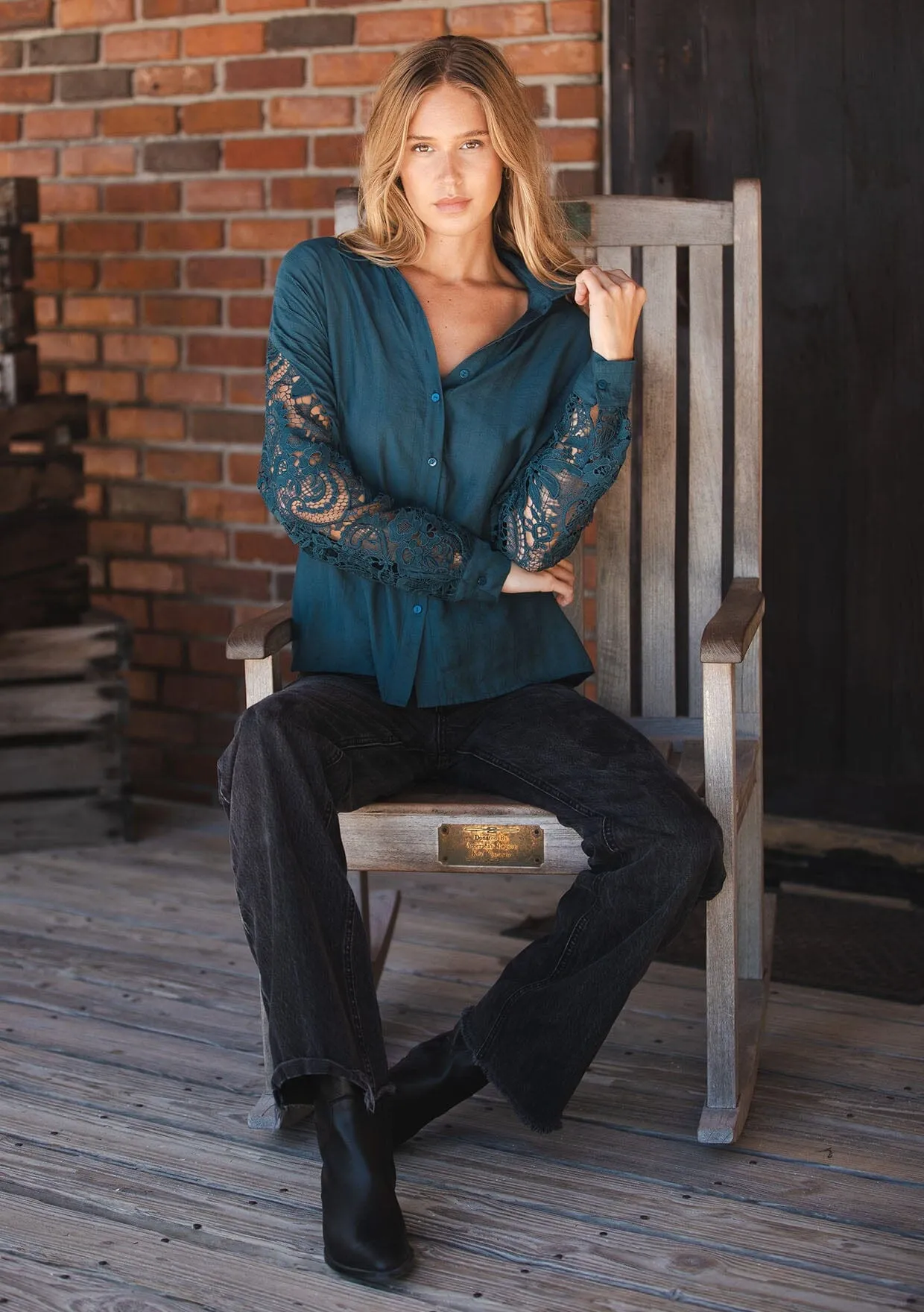 Serafina Lace Shirt sold by lovestitch product image thumbnail 2