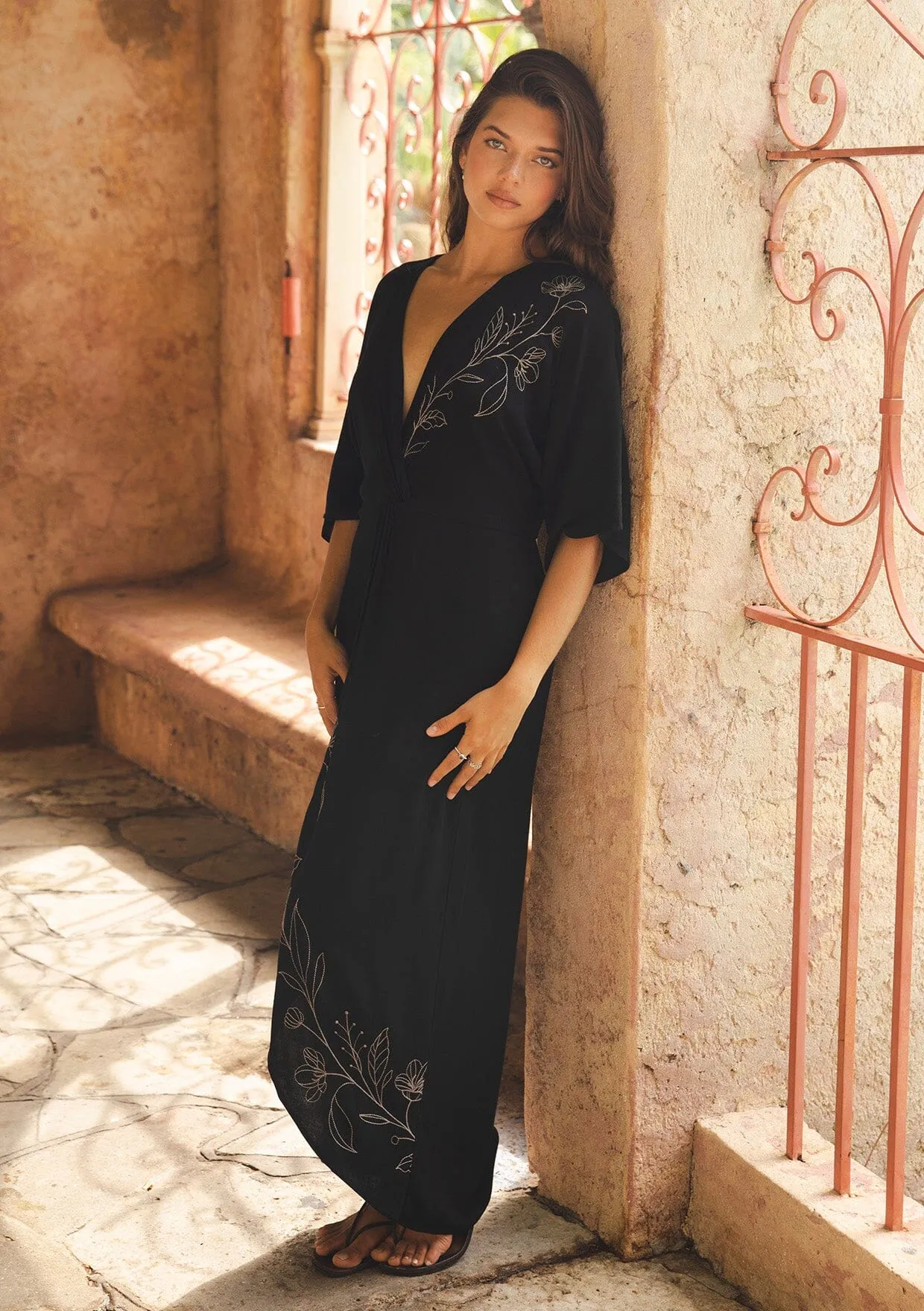Maritime Knot Front Maxi Dress sold by lovestitch