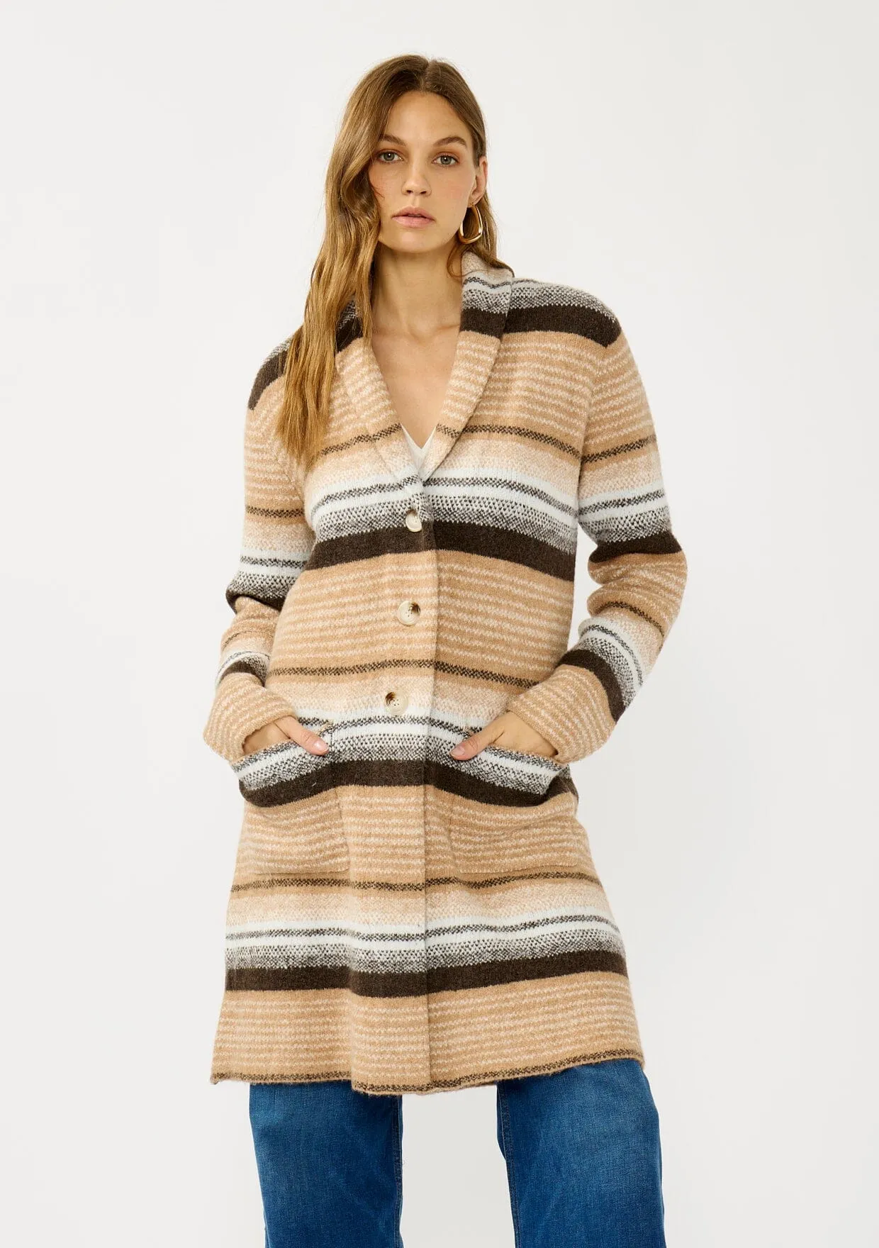 Tierra Striped Coatigan sold by lovestitch product image thumbnail 5