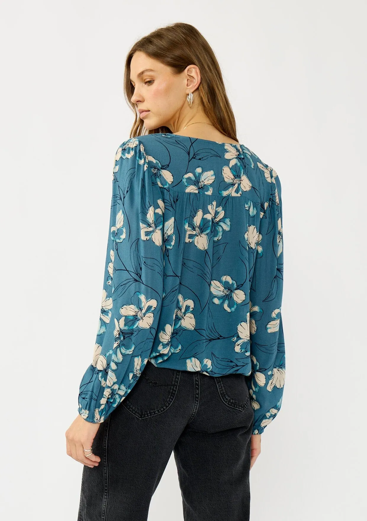 Trailing Blossom Surplice Top sold by lovestitch product image thumbnail 3