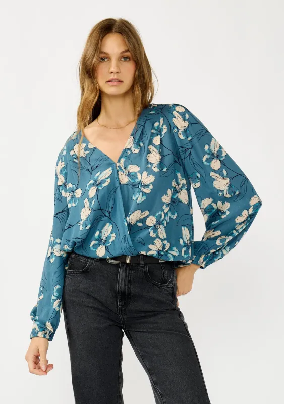 Trailing Blossom Surplice Top sold by lovestitch