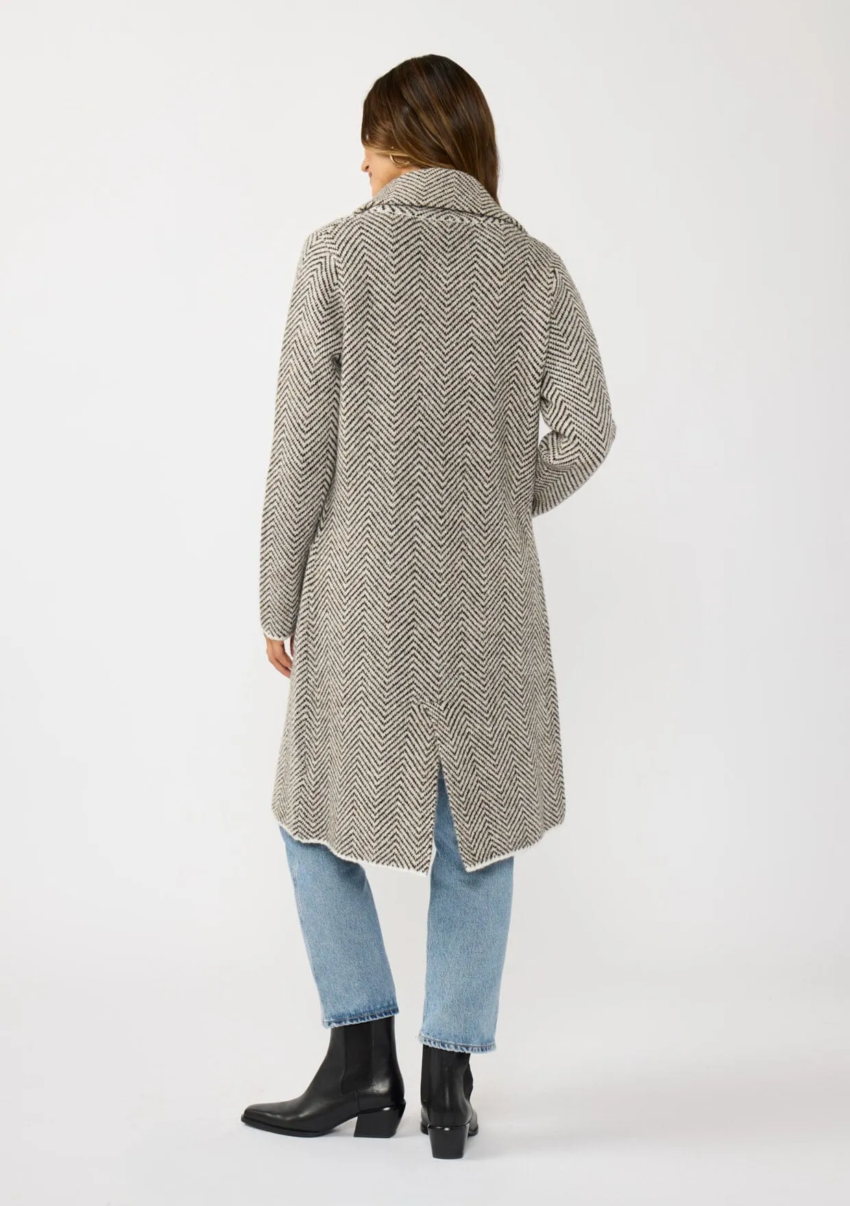 Mia Herringbone Sweater Coat sold by lovestitch product image thumbnail 5
