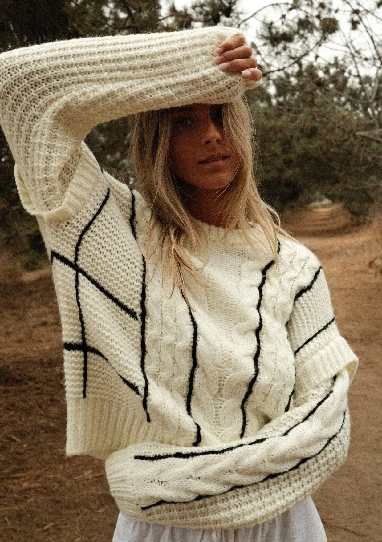 Jamie Mixed Media Sweater sold by lovestitch