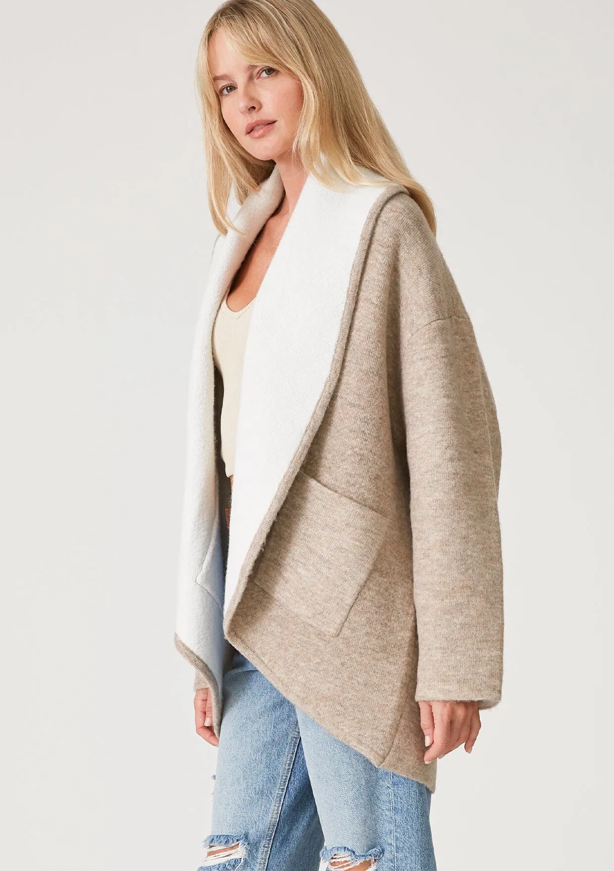 Simone Two Tone Cardigan sold by lovestitch product image thumbnail 2
