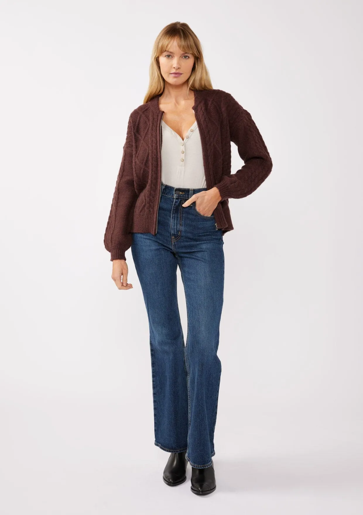 Cozy Hearth Zip Up Sweater sold by lovestitch product image thumbnail 5