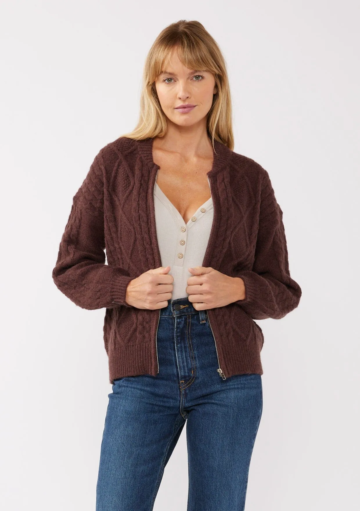 Cozy Hearth Zip Up Sweater sold by lovestitch