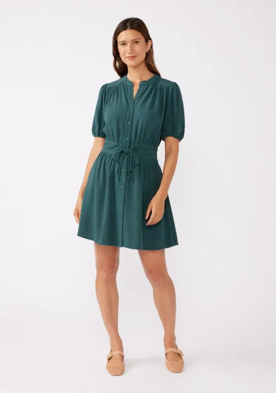 Jade Button Front Mini Dress sold by lovestitch