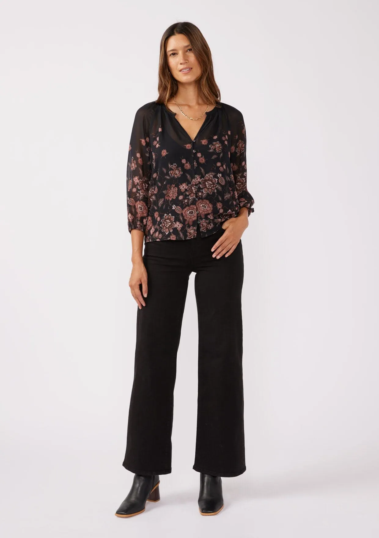 That Moment Floral Chiffon Blouse sold by lovestitch product image thumbnail 5