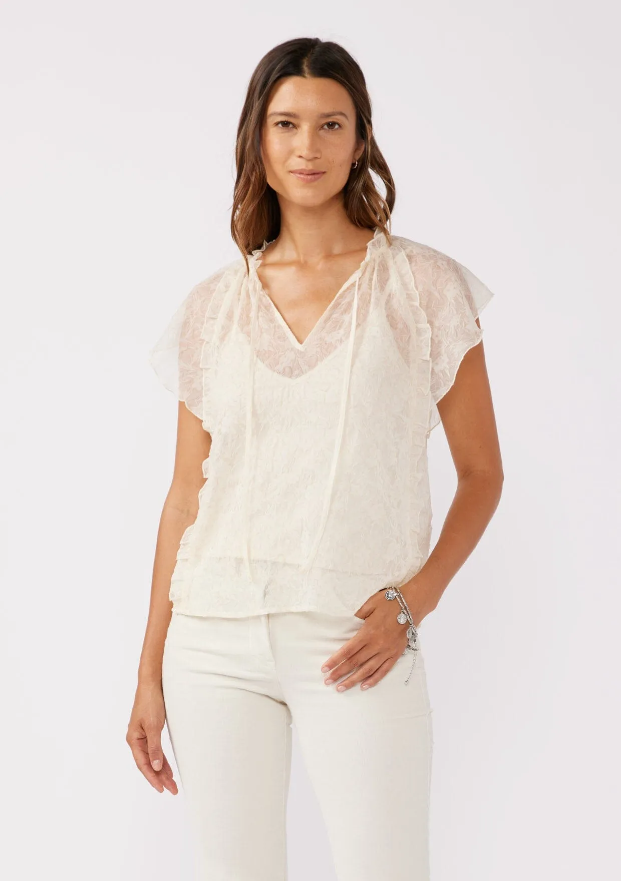 Emily Flutter Sleeve Top sold by lovestitch product image thumbnail 5