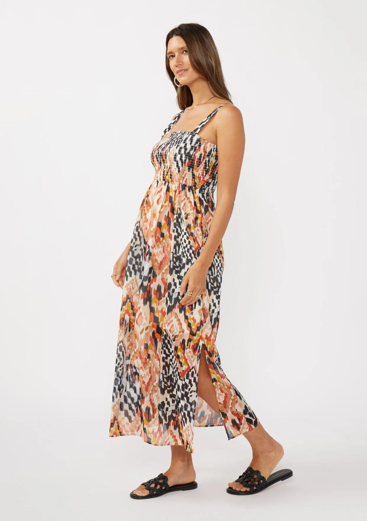 Arizona Sky Smocked Midi Dress sold by lovestitch product image thumbnail 2
