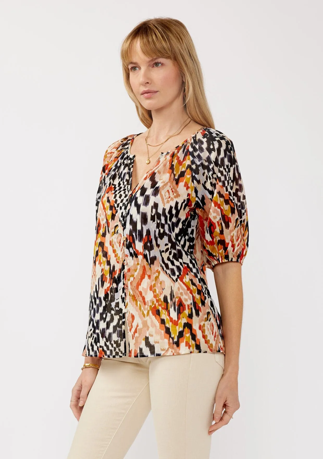 Arizona Sky Puff Sleeve Blouse sold by lovestitch product image thumbnail 2