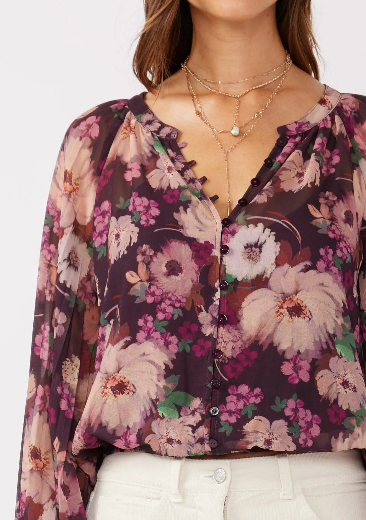 Lenni Floral Pleated Blouse sold by lovestitch product image thumbnail 4