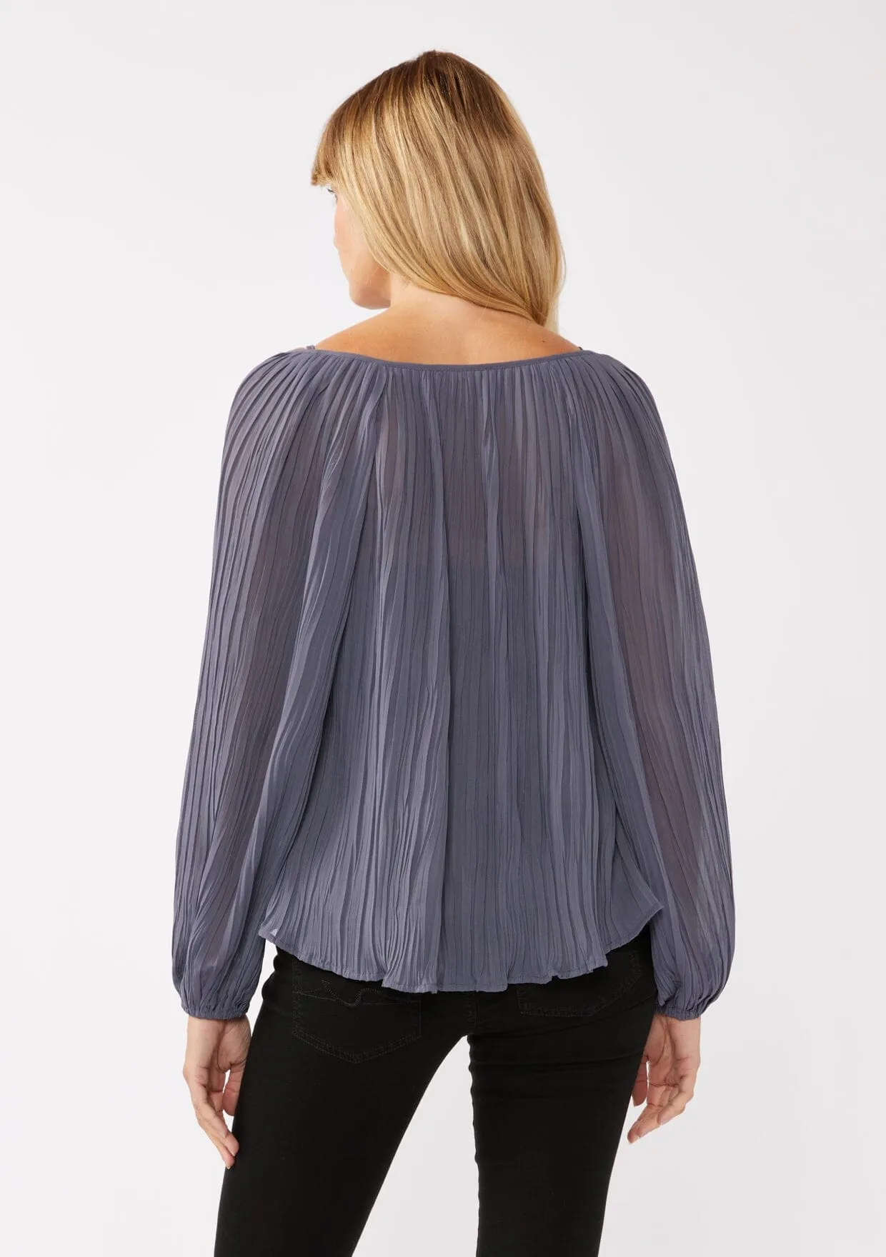 Never Late Pleated Blouse sold by lovestitch product image thumbnail 3