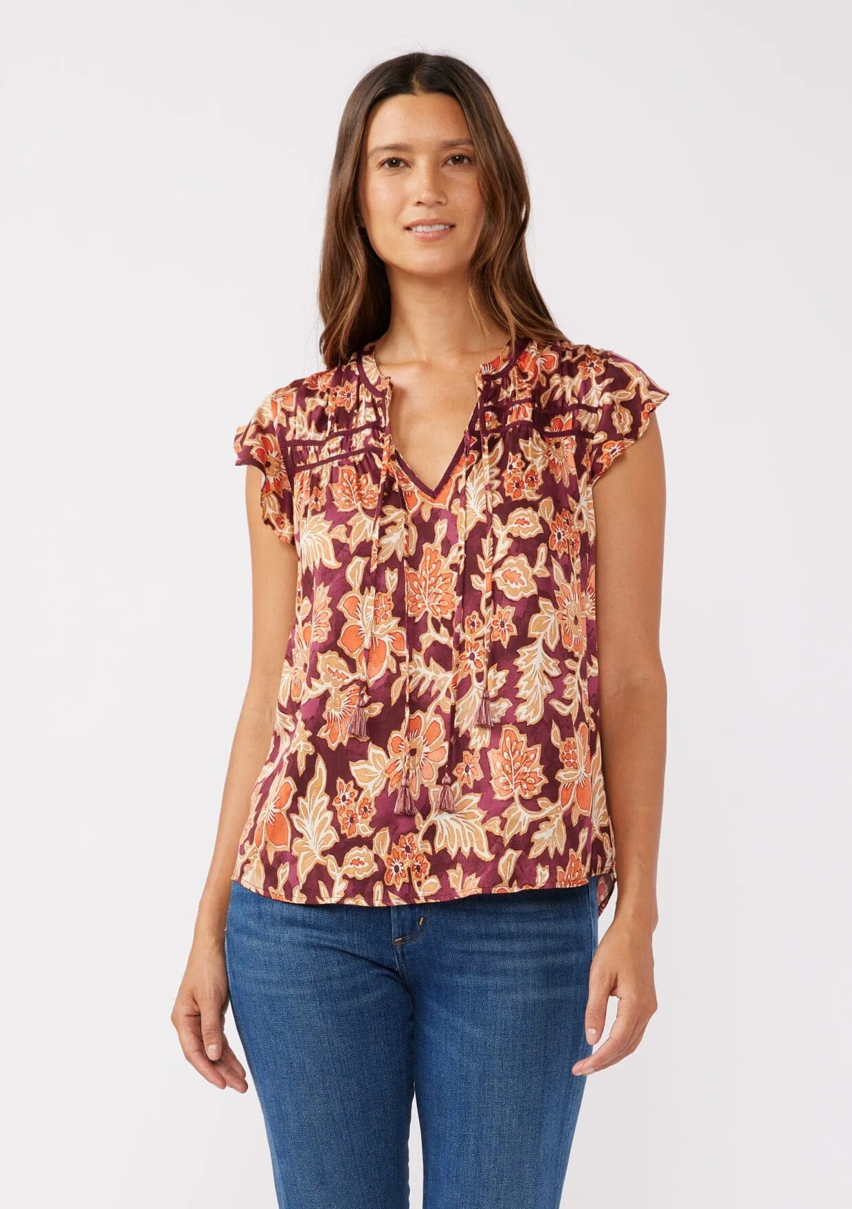 Amber Fields Flutter Sleeve Top sold by lovestitch
