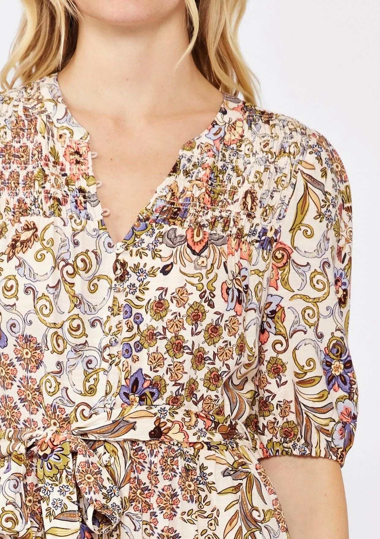 Earthy Bloom Midi Dress sold by lovestitch product image thumbnail 3