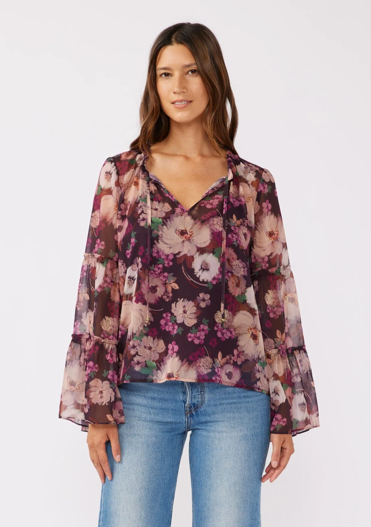 Lenni Floral Bell Sleeve Blouse sold by lovestitch product image thumbnail 3
