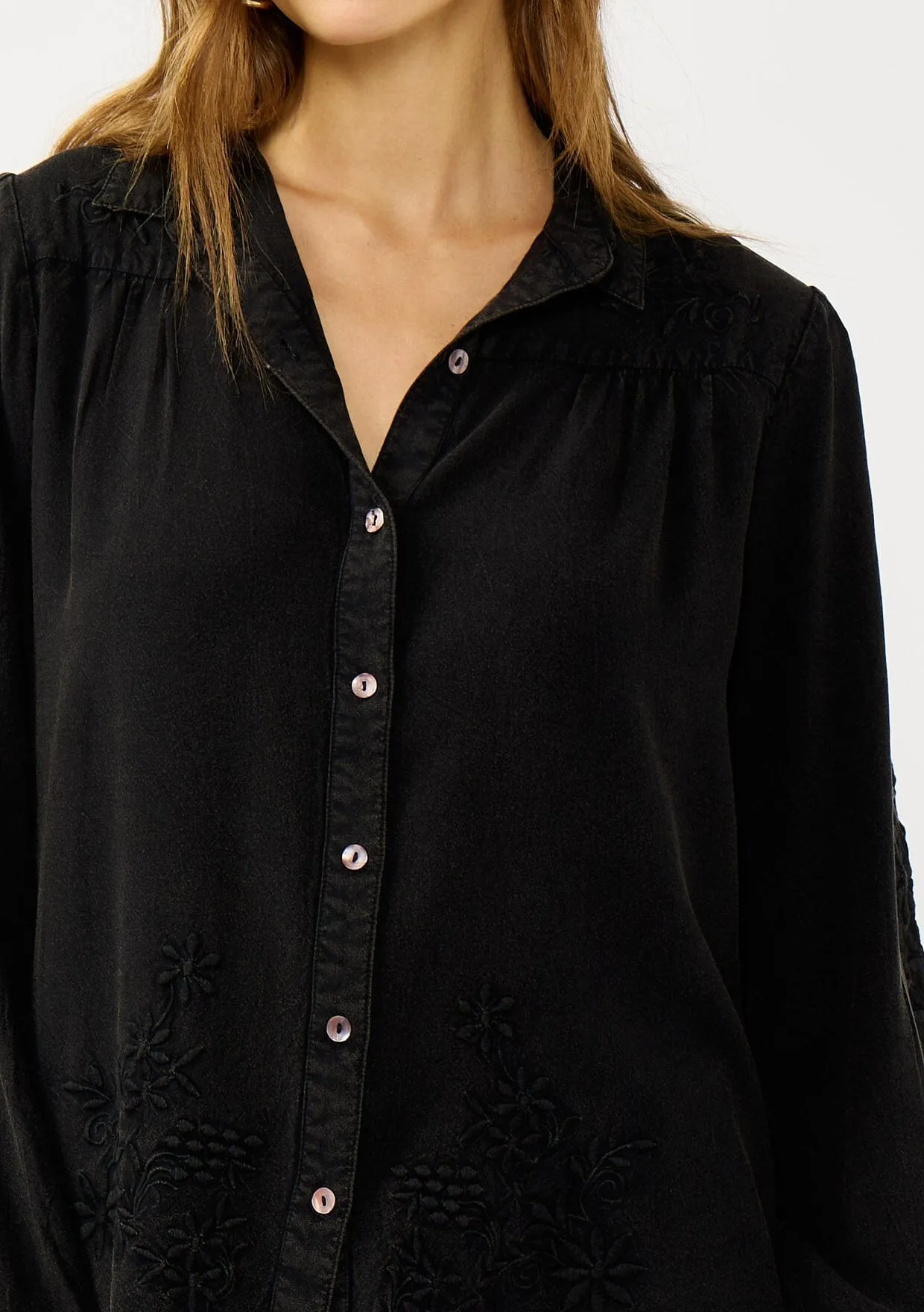 Wisteria Embroidered Shirt sold by lovestitch product image thumbnail 3