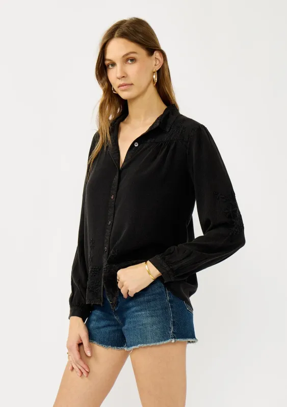 Wisteria Embroidered Shirt sold by lovestitch