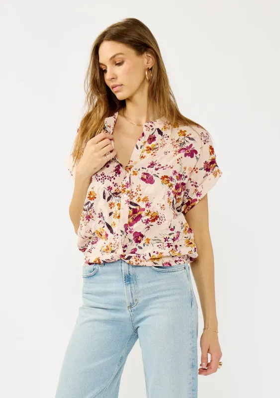Dusty Blooms Twist Front Top sold by lovestitch