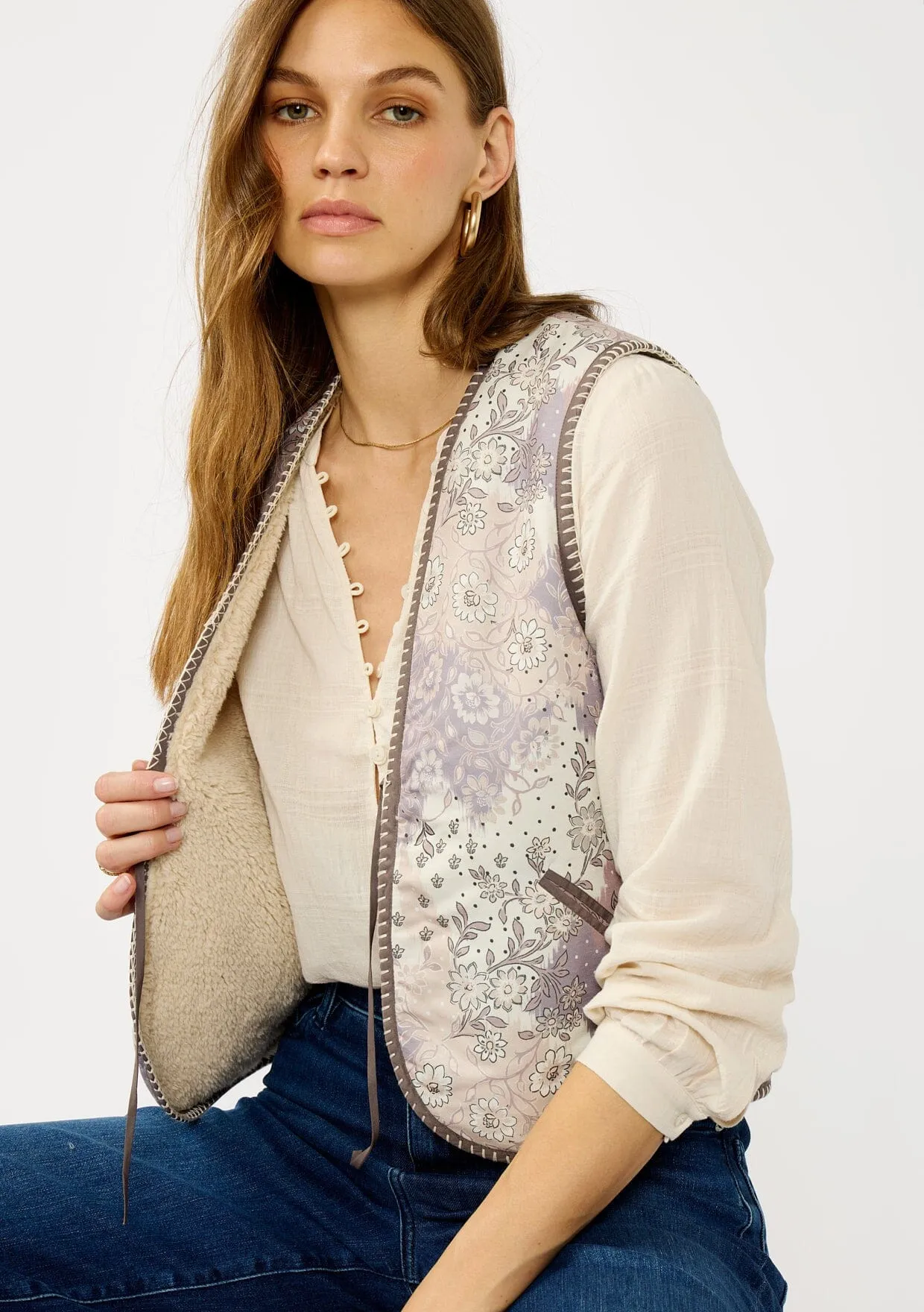 Desert Darling Sherpa Vest sold by lovestitch product image thumbnail 2