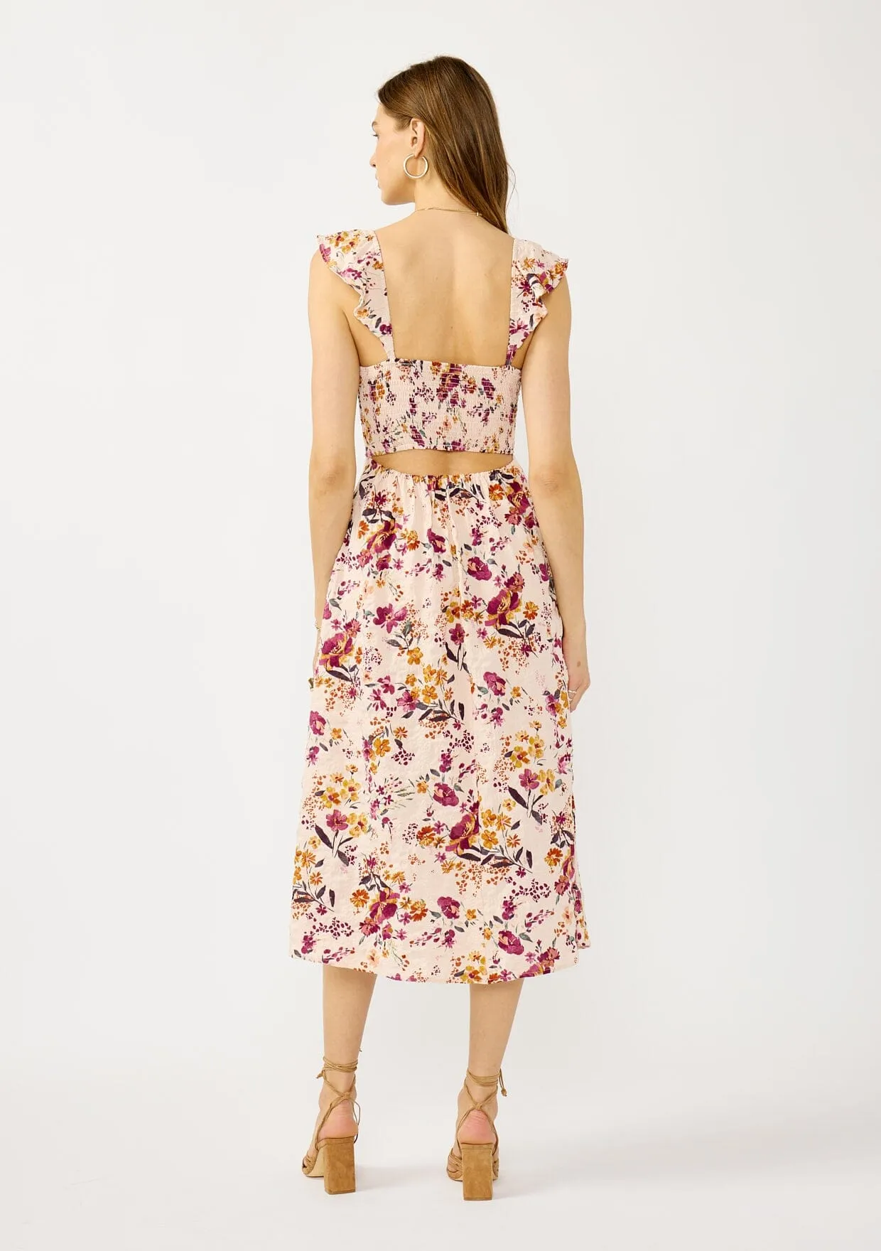 Dusty Blooms Midi Dress sold by lovestitch product image thumbnail 4