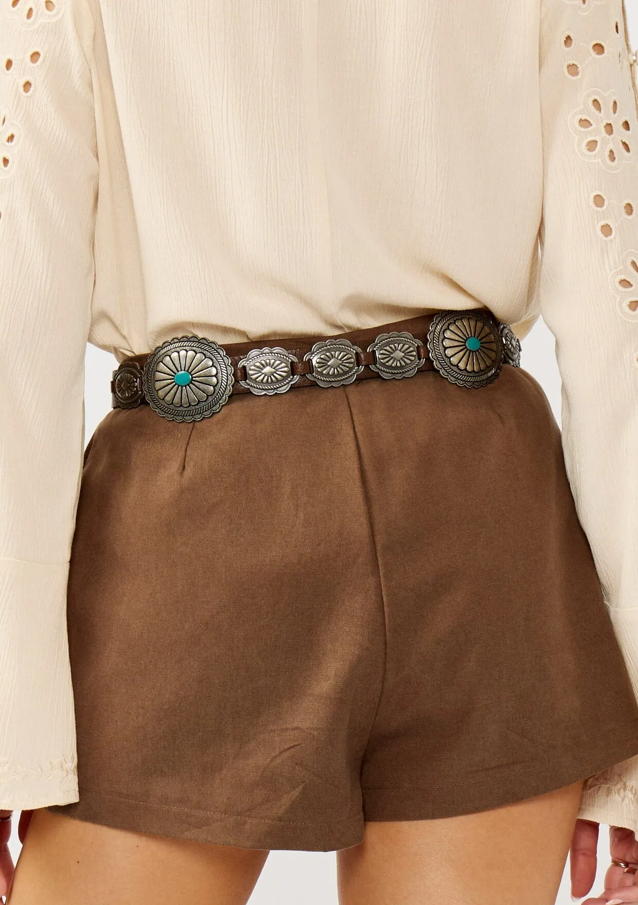 Leto Accessories Turquoise Concho Belt sold by lovestitch product image thumbnail 2