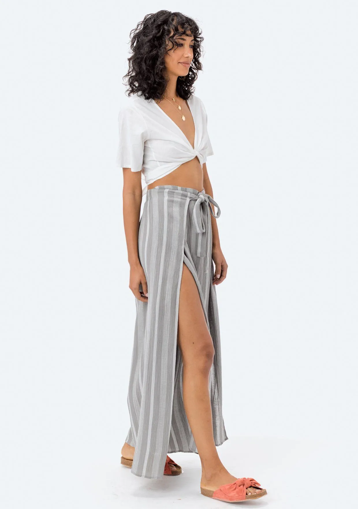 Miriam Striped Tie Front Pant sold by lovestitch product image thumbnail 3
