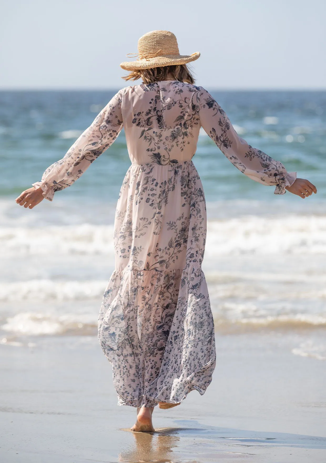Meadow Sage Floral Maxi Dress sold by lovestitch product image thumbnail 4