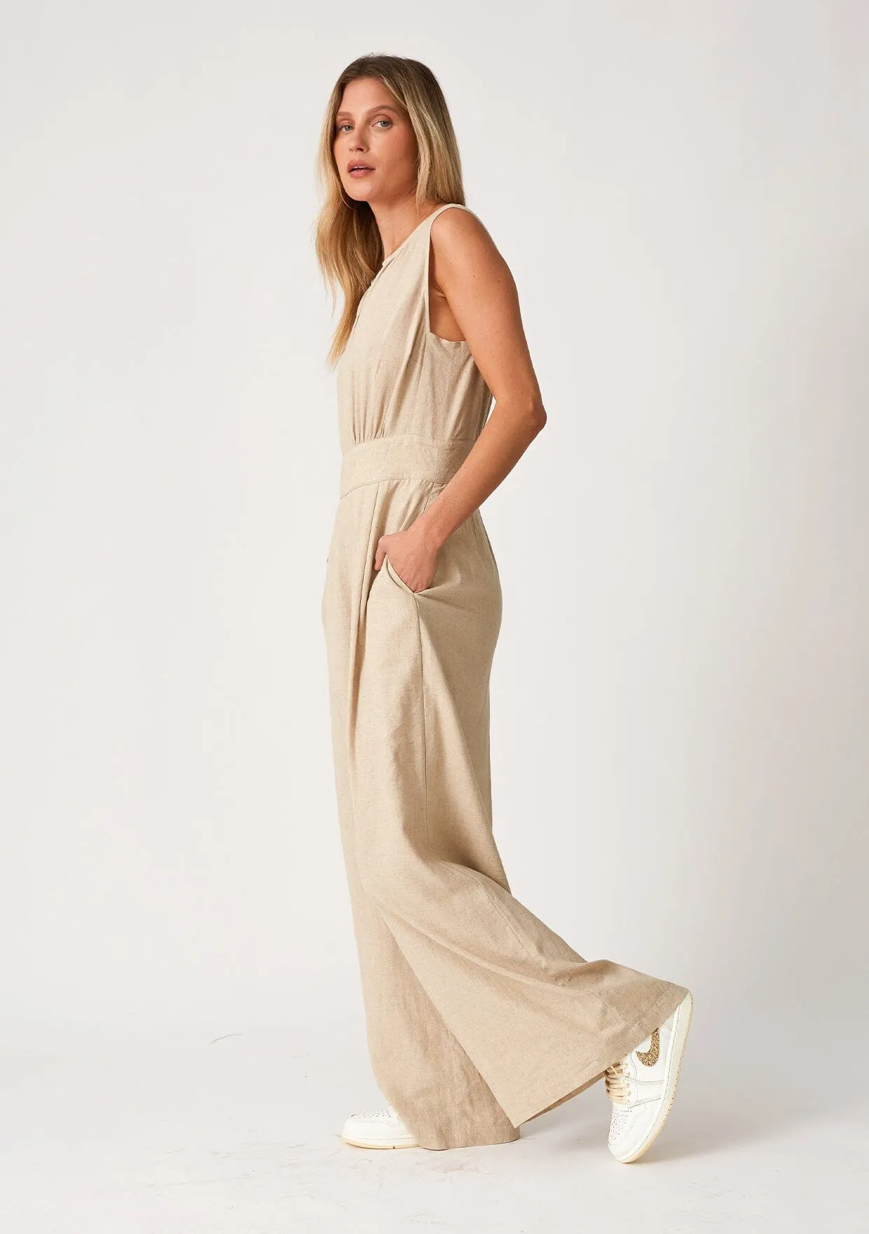 Panama Linen Jumpsuit sold by lovestitch product image thumbnail 2