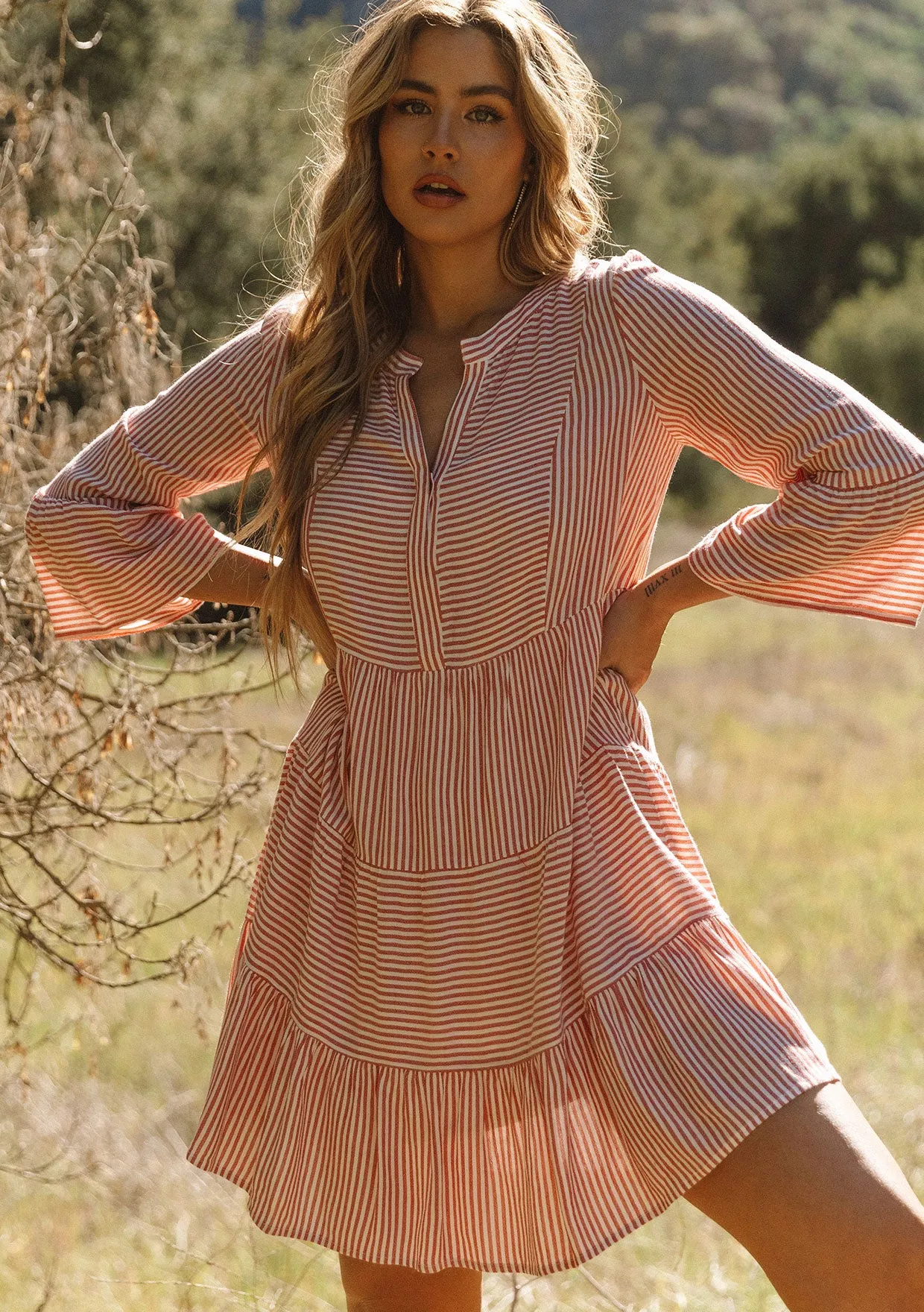 Margaux Tiered Mini Dress sold by lovestitch