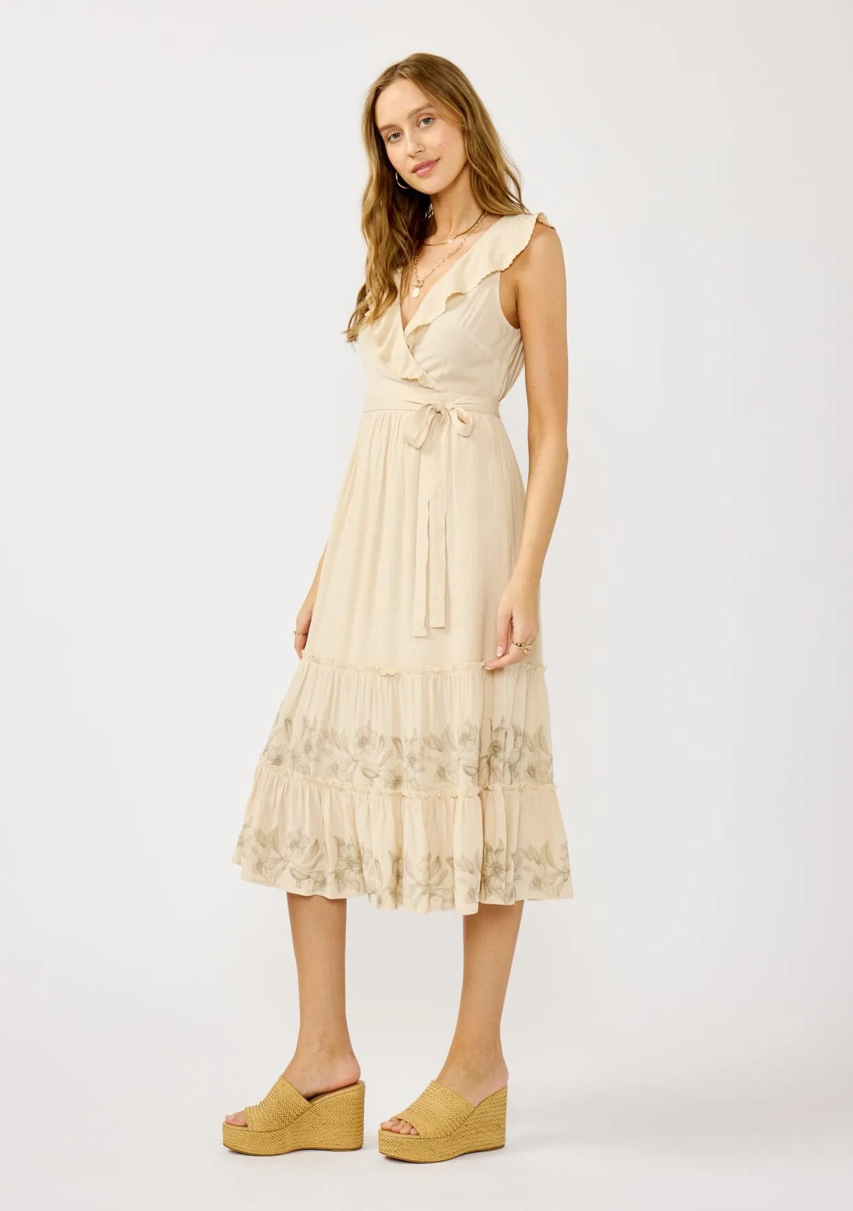 Sarina Ruffle Midi Dress sold by lovestitch product image thumbnail 3