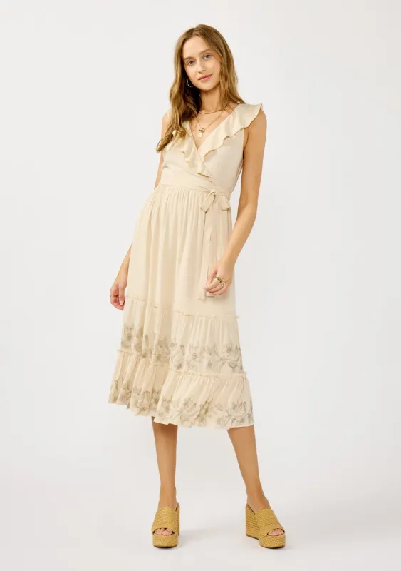 Sarina Ruffle Midi Dress sold by lovestitch