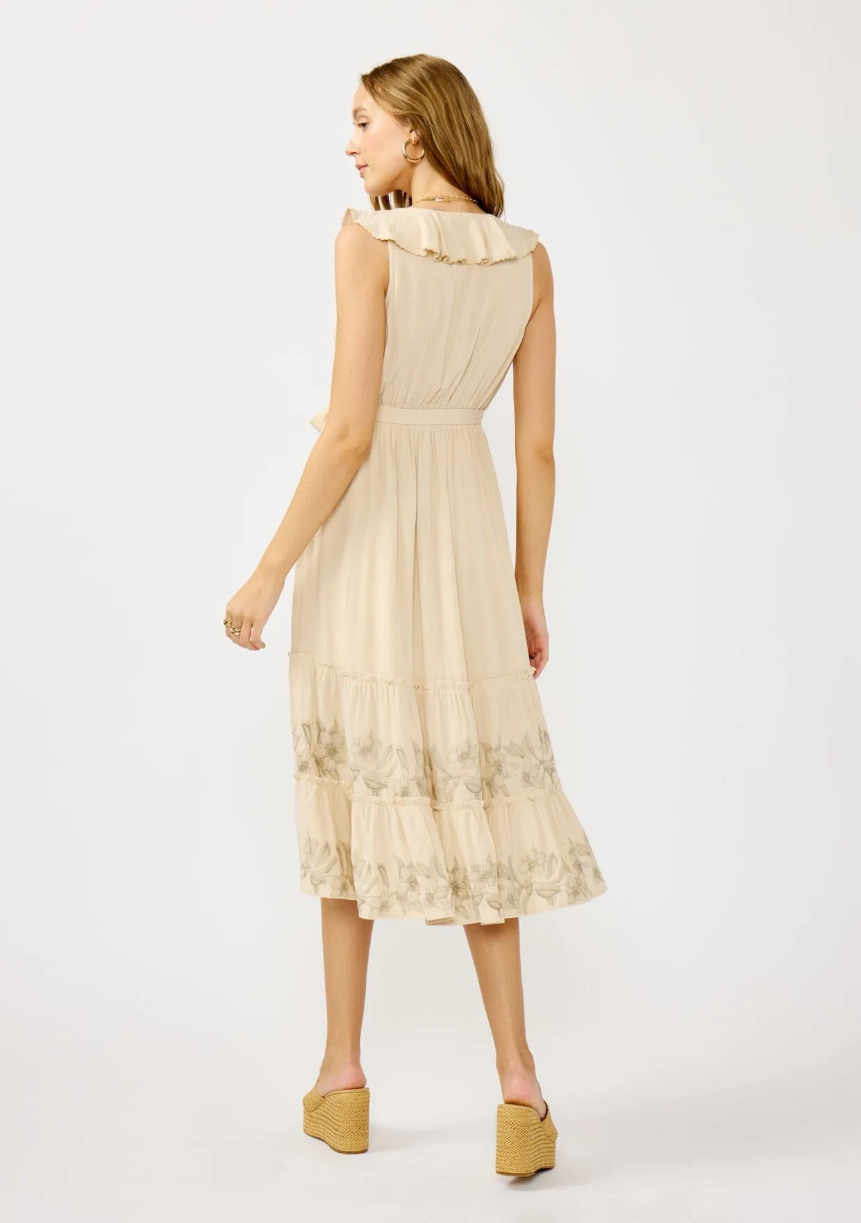 Sarina Ruffle Midi Dress sold by lovestitch product image thumbnail 2