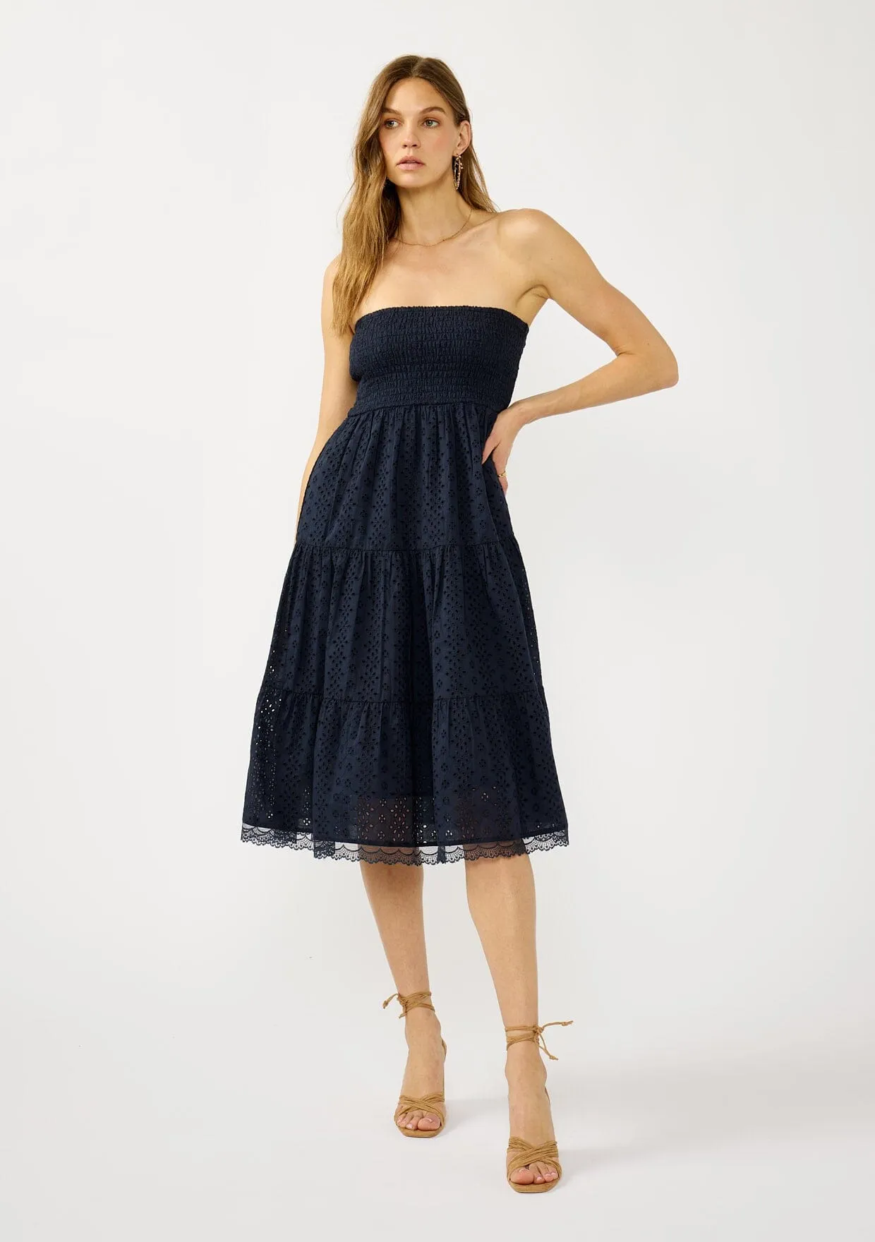 Mabel Eyelet Midi Dress sold by lovestitch