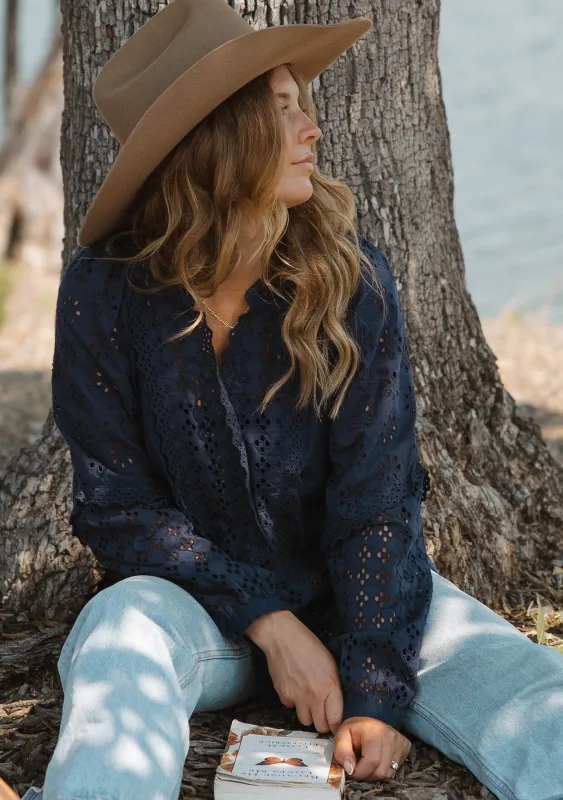 Joyce Eyelet Blouse sold by lovestitch
