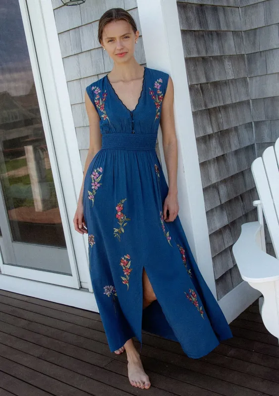 Darcey Embroidered Maxi Dress sold by lovestitch