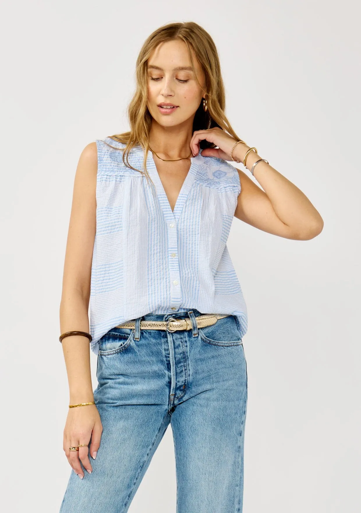 Anika Striped Tank Top sold by lovestitch product image thumbnail 4