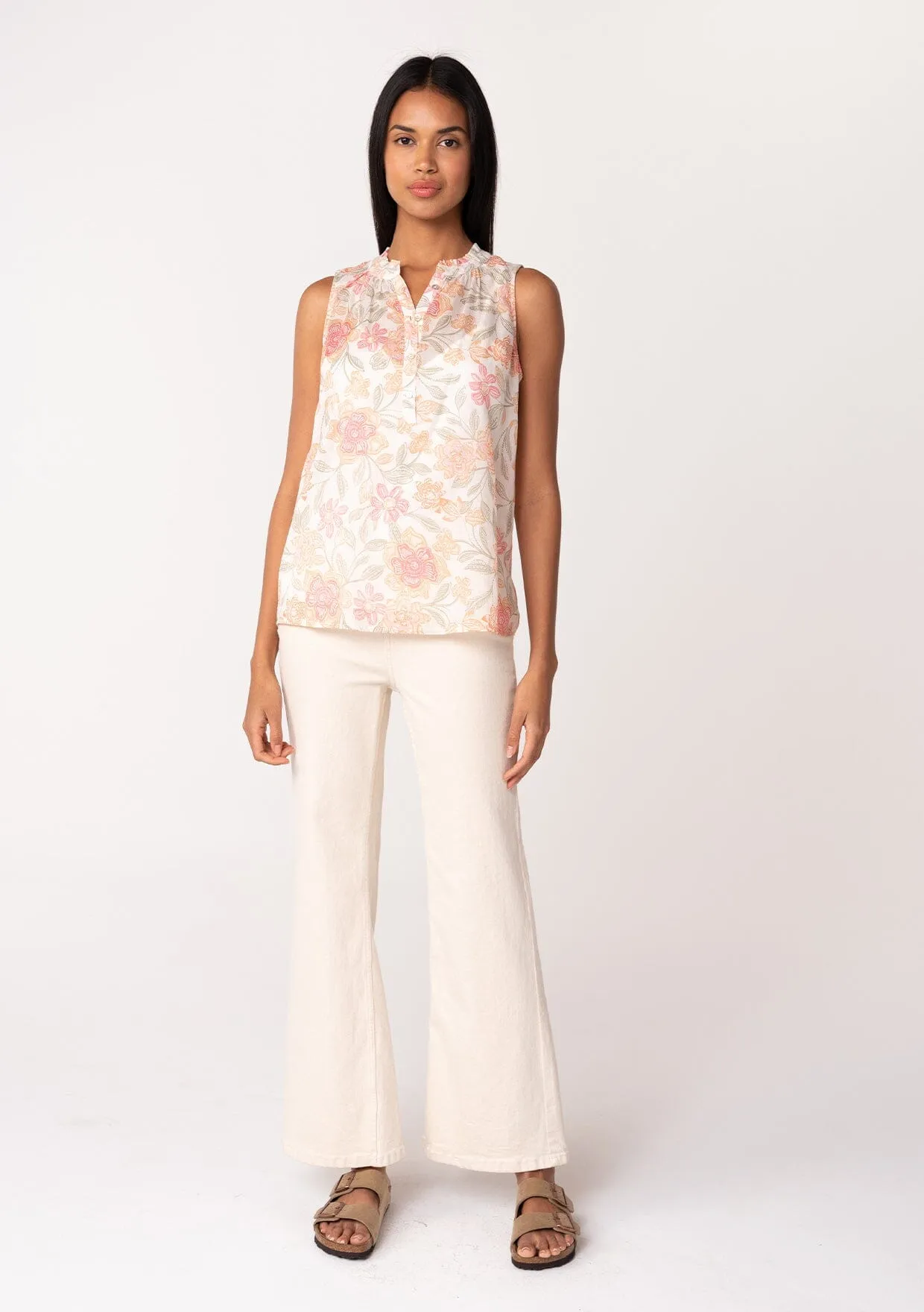 Sami Button Front Tank Top sold by lovestitch product image thumbnail 5