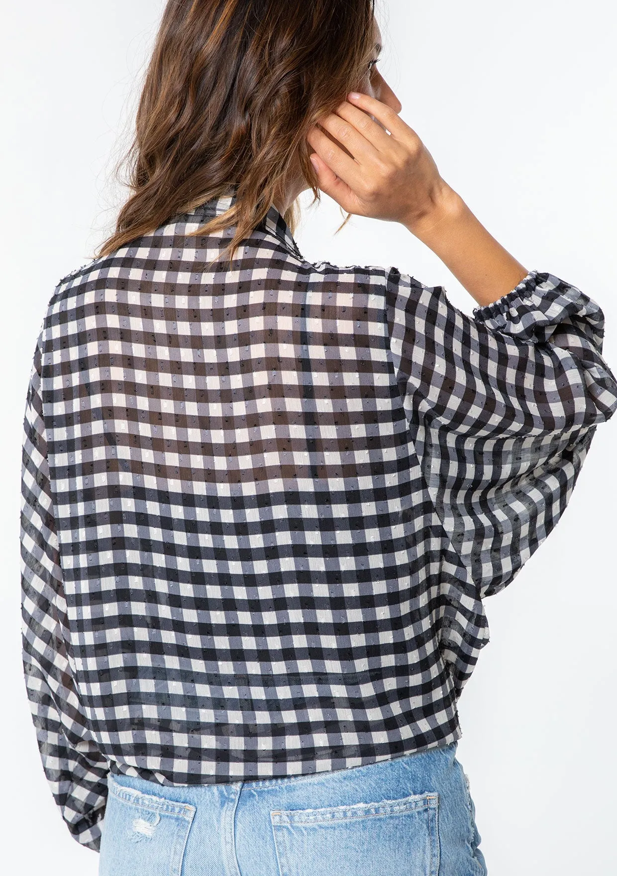 Gia Gingham Tie Front Top sold by lovestitch product image thumbnail 5