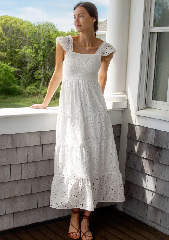 Flynn Smocked Maxi Dress sold by lovestitch