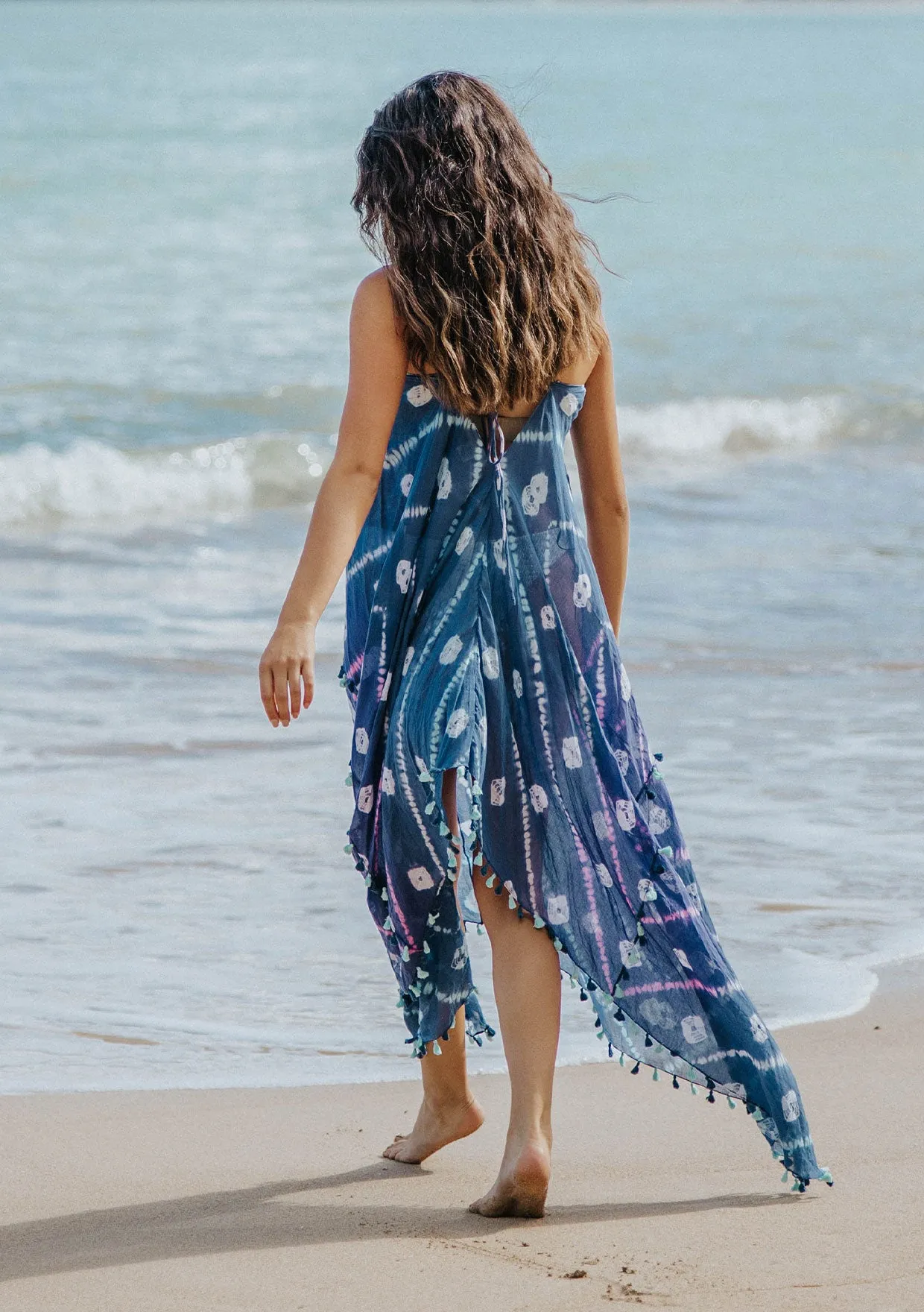 Tahiti Tie-Dye Halter Dress sold by lovestitch product image thumbnail 2