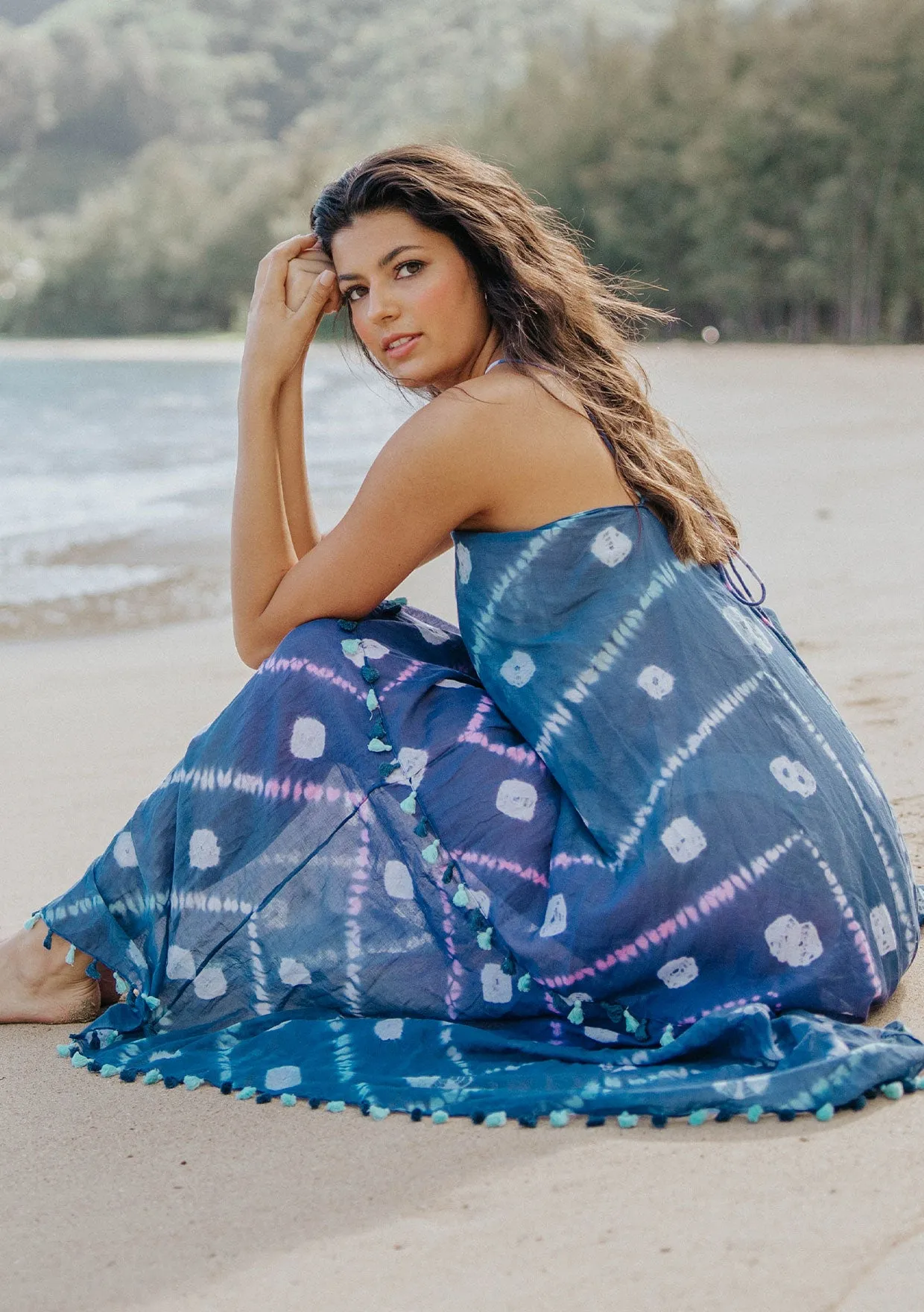 Tahiti Tie-Dye Halter Dress sold by lovestitch product image thumbnail 4