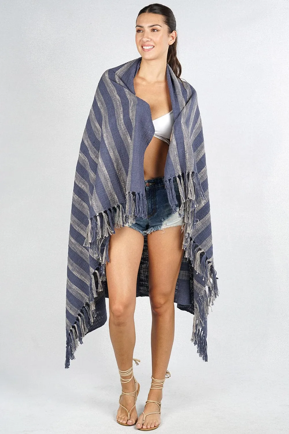 Marina Striped Beach Throw Blanket sold by lovestitch product image thumbnail 3