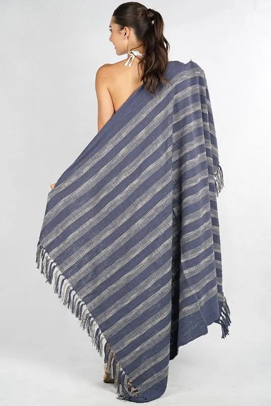 Marina Striped Beach Throw Blanket sold by lovestitch